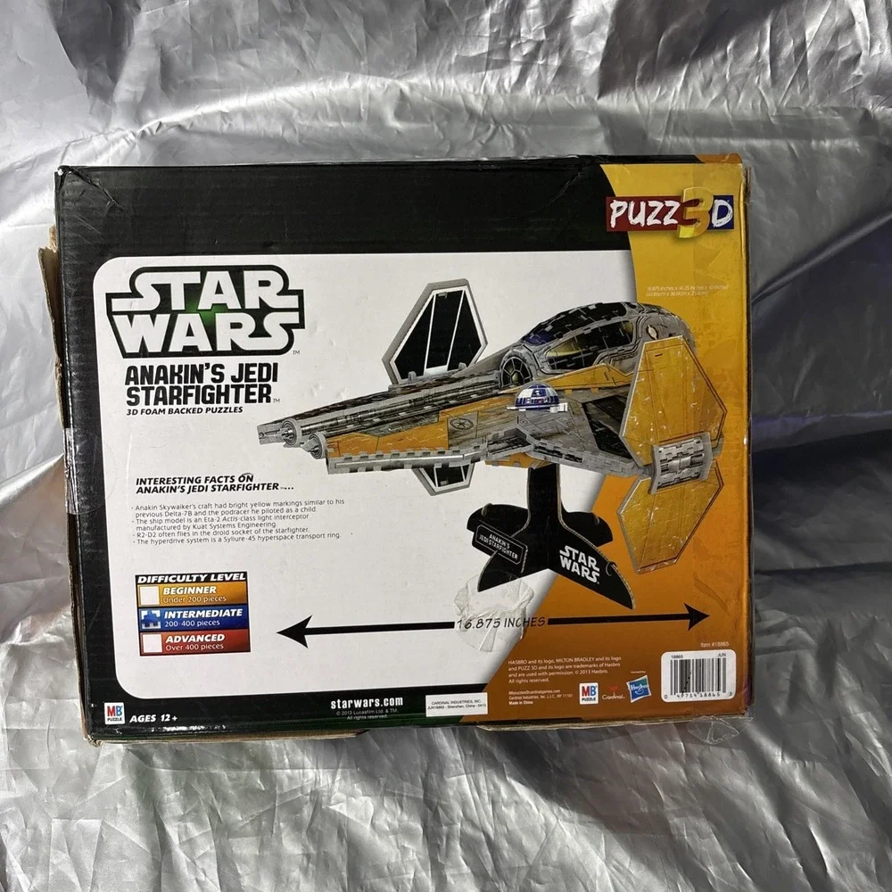 Star Wars Puzz3D Anakin's‎ Jedi Starfighter Foam Backed Puzzle Milton Bradley